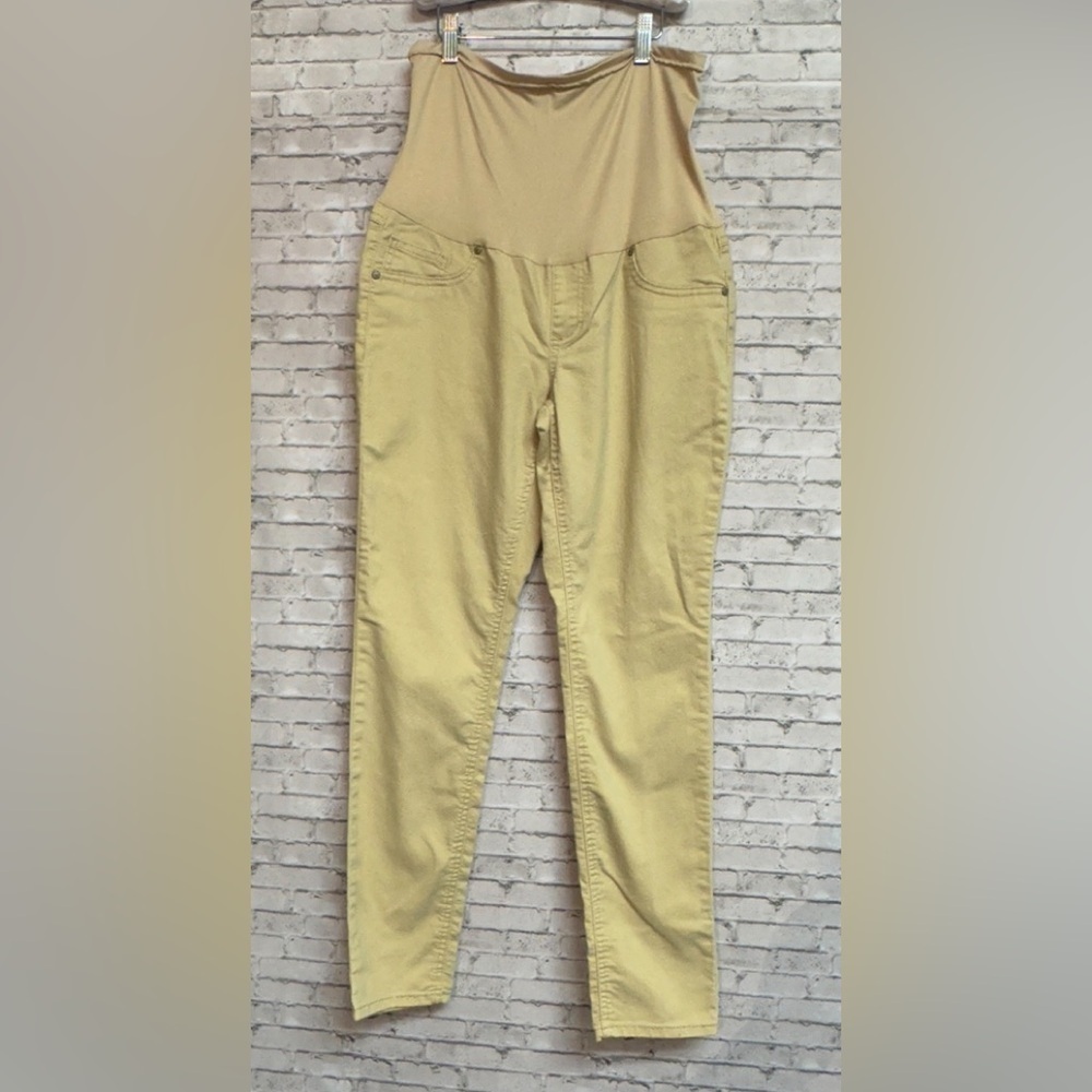 Blue Spice Women's Size Large Tan Casual Maternity Pants